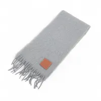 ロエベ アナグラム モヘア×ウール マフラー グレー ABランクの買取