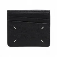 入手困難◎メゾンマルジェラ 長財布 ラウンドジップ ブラック レザー メゾンマルジェラ 4ステッチ レザー ラウンドジップウォレット