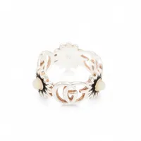 グッチ ダブルG フラワー 925 リング 10 シルバー