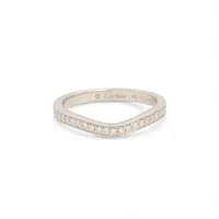 カルティエ バレリーナ カーブ ハーフエタニティ ダイヤ Pt950 46