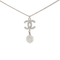 シャネル ココマーク GP×ラインストーン ピアス(両耳用) F21V シルバー