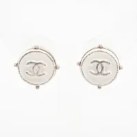 シャネル ココマーク GP×カラーストーン ピアス(両耳用) 99P シルバー