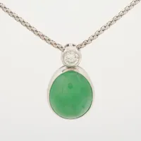 ノンブランド 翡翠 ダイヤ K18WG×Pt900