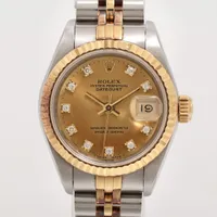 ロレックス レディ デイトジャスト 69173G SS×YG AT シャンパン文字盤