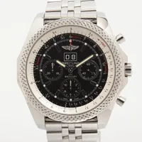 ブライトリング ベントレー6.75 スピード A44364 SS AT ブラック文字盤