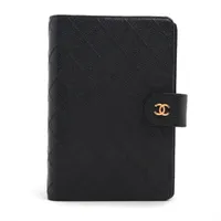 シャネル ビコローレ キャビアスキン ブラック ゴールド金具