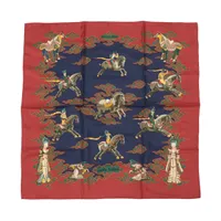 エルメス カレ90 PLUMES 羽根 シルク スカーフ ピンク Aランクの買取