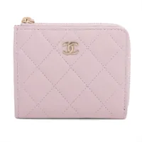 シャネル マトラッセ キャビアスキン ピンク ゴールド金具