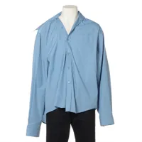 バレンシアガ ポリエステル シャツ 21年 XXS ブルー