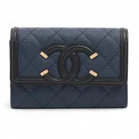 シャネル マトラッセ キャビアスキン フラグメントケース L字