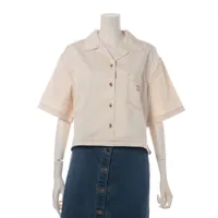 ミュウミュウ コットン ジャケット 23年 40 ベージュ