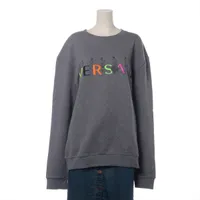 ヴェルサーチ コットン スウェット 7 グレー