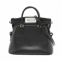 メゾンマルジェラ 5AC レザー 2WAYハンドバッグ ブラック