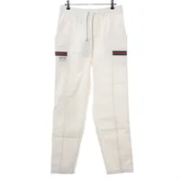 グッチ シェリーライン コットン カーゴパンツ 44 ホワイト