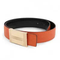 エルメス カデナ レザー ベルト □Q刻印：2013 75 オレンジ×ブラック