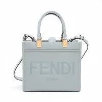 フェンディ マンマバケット スエード 2WAYショルダーバッグ ブラウン