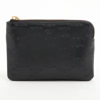 セリーヌ トリオンフ レザー コインケース ブラック