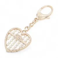 シャネル ココマーク ハート GP×ラインストーン ブレスレット F23C