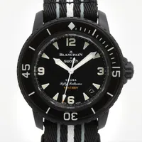 ブランパン×スウォッチ アトランティックオーシャン SO35B400 CE×ナイロン AT ブラック文字盤