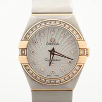 オメガ コンステレーション 123.25.24.60.55.002 SS×PG QZ シェル文字盤