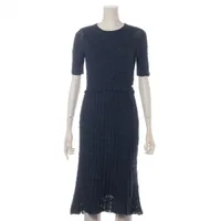 シャネル ココマーク アルパカ ニットワンピース 16A 38 ネイビー