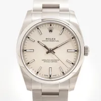 ロレックス 114200 SS AT シルバー文字盤