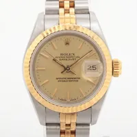 ロレックス レディ デイトジャスト 69173 SS×YG AT シャンパン文字盤
