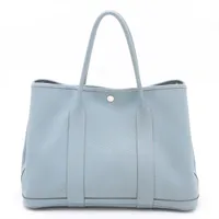 エルメス ガーデンパーティ36 PM カントリー ブルーラン シルバー金具