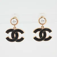 シャネル ココマーク ウール×カシミヤ クッション 19V ブラック×グレー