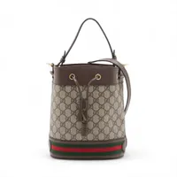 グッチ GGスプリーム オフィディア PVC 2WAYハンドバッグ ベージュ