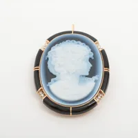 ノンブランド ストーンカメオ 色石 ダイヤ K18