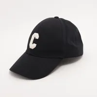 セリーヌ Cロゴ 2AUY8969P コットン キャップ L ブラック