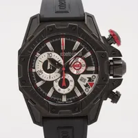 ロベルトカヴァリ SS×ラバー QZ ブラック文字盤