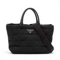 プラダ テスートインプントゥ ナイロン 2WAYハンドバッグ ブラック