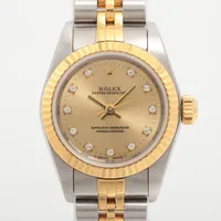 ロレックス オイスターパーペチュアル 67193G SS×YG AT シャンパン文字盤
