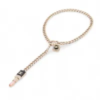 シャネル ココマーク GP×ラインストーン ネックレス A22C ゴールド