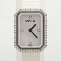 シャネル プルミエール H2433 SS×ラバー QZ シェル文字盤