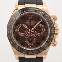 ロレックス コスモグラフデイトナ 116515LN PG×社外ラバー AT チョコレート文字盤