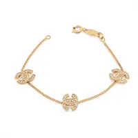 シャネル ココマーク GP×ラインストーン バングル B16 シルバー AB