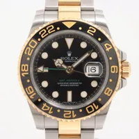 ロレックス GMTマスター Ⅱ 116713LN SS×YG AT ブラック文字盤