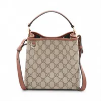 グッチ PVC 2WAYショルダーバッグ ブラウン