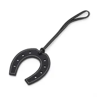 エルメス パドックシュバル レザー チャーム ブラック