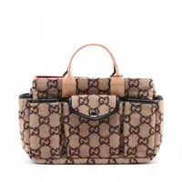 グッチ GGウール ウール ハンドバッグ ベージュ