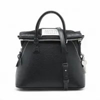 メゾンマルジェラ 5AC レザー 2WAYハンドバッグ ブラック