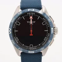 ティソ Tタッチ T121420A Ti×ラバー ソーラー デジタル文字盤