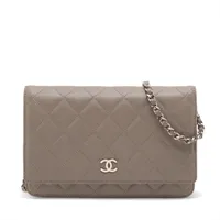 シャネル マトラッセ キャビアスキン グレー シルバー金具