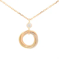 カルティエ ベビートリニティ 1P ダイヤ 750(YG×PG×WG)