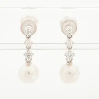 ミキモト Vcode ピアス　K18YG パール ミキモト Vcode ピアス K18YG パール ミキモト V Code パール ピアス