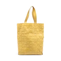 ボッテガヴェネタ マキシイントレチャート カセット レザー トートバッグ イエロー