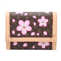 ヴィトン LV×TM モノグラム ポルトフォイユヴィクトリーヌ 型番 コンパクトウォレット ブラウン×ピンク